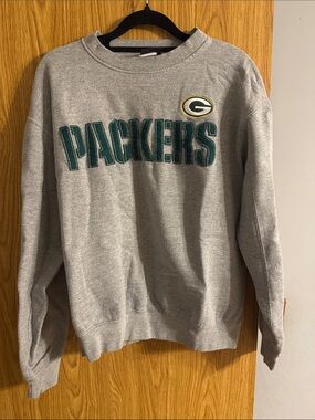 Green Bay Packers Gray Crewneck Sweatshirt NFL